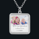 Love You Grandma Custom Photo Names Silver Plated Necklace<br><div class="desc">Love You Grandma Custom Photo Names. Make nana feel truly special this Christmas with this fully customisable design! Choose your favourite photo to replace the sample picture. Changes to colours of text can be made to better suit your photo if necessary via the customise further option.</div>