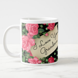 Love You Grandma Floral Large Coffee Mug