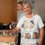 Love You Grandma | Floral Three Photo Collage Apron<br><div class="desc">This simple and sweet apron says "We Love You Grandma" in trendy, modern typefaces with a charming hearts and a spot for names. Beautiful spring florals frame your photos. Minimal three photo template of your favourite personal photos for a gift anyone would love. Mother's Day is the perfect opportunity to...</div>