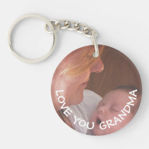 Love You Grandma Personalised Photo Key Ring