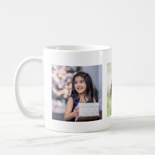 Love You Grandma   Two Photo Script and Heart mug