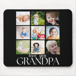 Love You Grandpa Beautiful Collage 9 Photos T Shir Mouse Pad