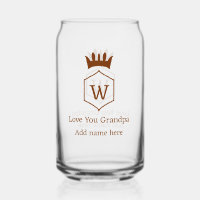 Love you grandpa crown add name details brown squa
