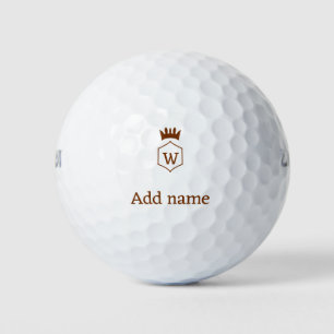 Love you grandpa crown add name details brown squa golf balls