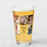 Love You, Grandpa | Custom Photo Collage Glass Cup