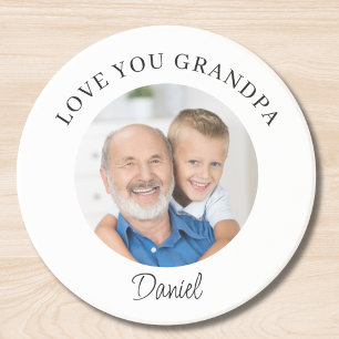 Love You Grandpa Keepsake Photo Coaster