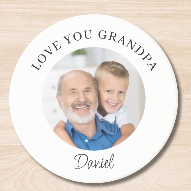 Love You Grandpa Keepsake Photo Coaster (Creator Uploaded)