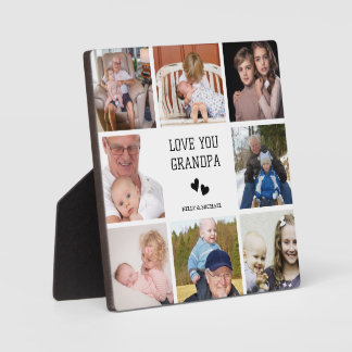 Love You, Grandpa | Modern Collage Photo Plaque 