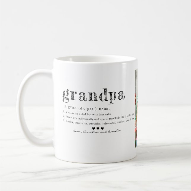 Love You Grandpa Mug |Two Photo Handwritten Coffee (Left)