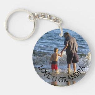 Love You Grandpa Personalised Photo Key Chain