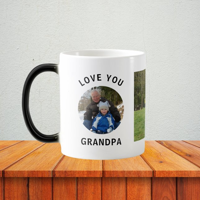 Love You Grandpa Personalized Custom Family Photo Magic Mug (Creator Uploaded)