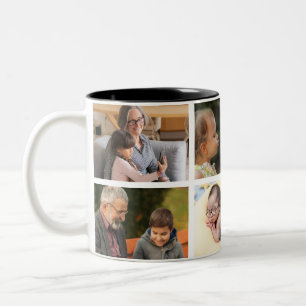 Love You Grandpa   Photo Collage & Text   Two-Tone Coffee Mug