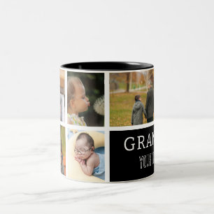 Love You Grandpa   Photo Collage & Text  Two-Tone Coffee Mug