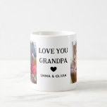 Love You Grandpa | Two Photo Handwritten Text  Coffee Mug<br><div class="desc">Start Grandpa’s day with a warm reminder of your love! This personalised coffee mug features two cherished photos and a sweet handwritten-style “Love You Grandpa” text. A thoughtful gift for Father’s Day,  birthdays,  or just because—it’s a mug full of love and memories.</div>
