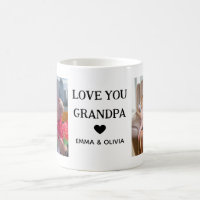Love You Grandpa | Two Photo Handwritten Text 