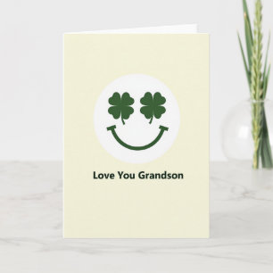 Love You Grandson Good Luck Card