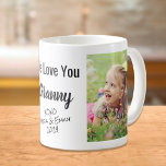 Love You Granny Personalised Photo Coffee Mug<br><div class="desc">Celebrate Granny with this custom photo design. You can add two photos of a grandchild or grandchildren, personalise the expression to "I Love You" or "We Love You." You can also add the grandchild's or grandchildren's names and year (if you need more room for names, eliminate the year or contact...</div>