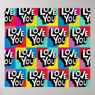 Love You: Hand Lettering Valentine Poster