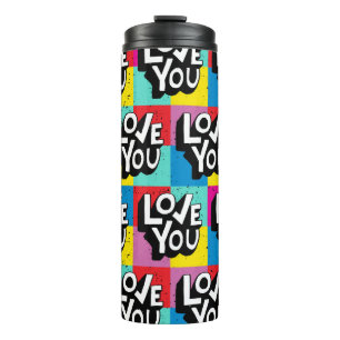Love You: Hand Lettering Valentine Thermal Tumbler