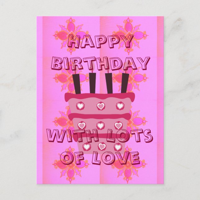 Love You Happy Birthday Sunshine Postcard (Front)