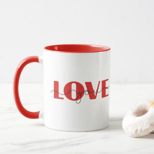 Love You   Happy Valentine's Day Modern Mug