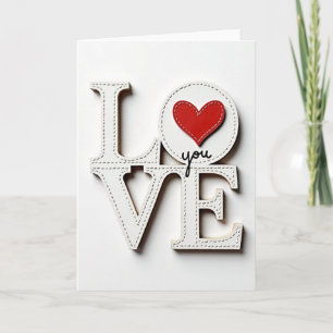 Love You Heart Card