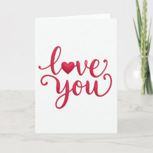 Love You Heart Felt Card