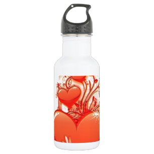 Love you heart valentine romantic love 532 ml water bottle