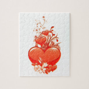 Love you heart valentine romantic love jigsaw puzzle