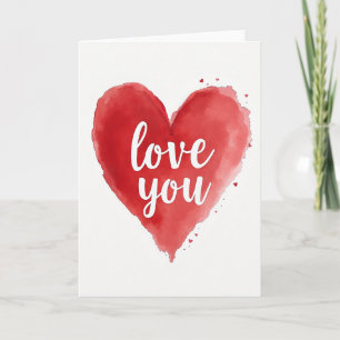 Love You Heartfelt Art Card