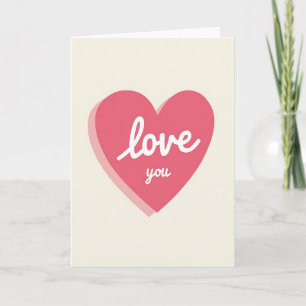 Love You Heartfelt Rose Card