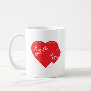 Love you Hearts Happy Valentine's Cute Coffee Mug