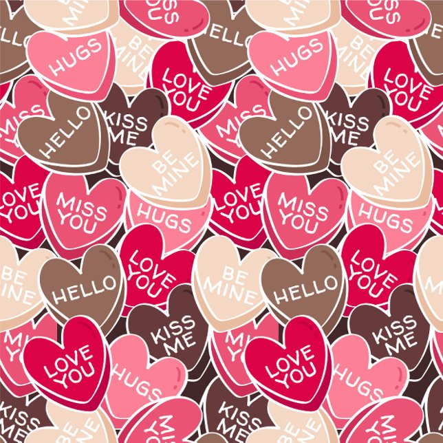 Love You Hearts  Holiday Postcard (Colorful Hearts with Hugs, Love You, Kiss me Quote!)
