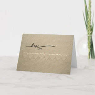 Love you hearts Valentines Day Holiday Card
