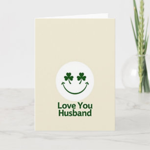 Love You Husband Green Smile Card
