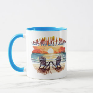 Love You Like A Sunset Color Accents Mug
