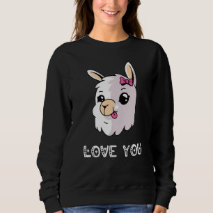 Love You Llama Valentine's Day Lovely Date Nights  Sweatshirt