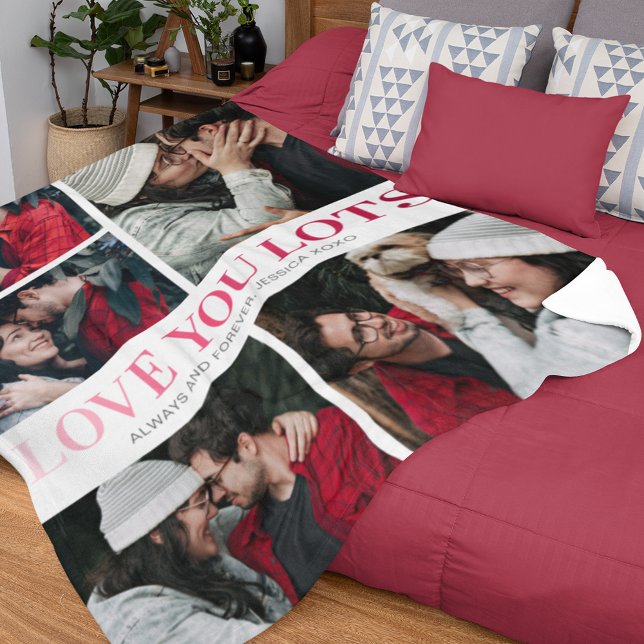 Love You Lots 5 Photo Fleece Blanket (Creator Uploaded)