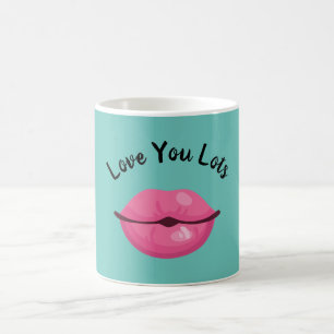 Love You Lots Kissy Lips Coffee Mug