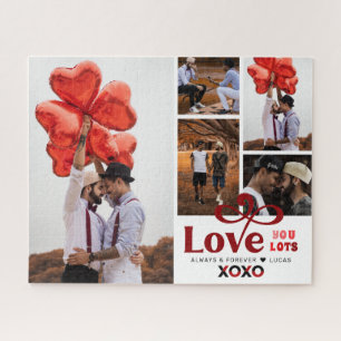 Love You Lots Valentine's Day 5 Photo Collage Jigsaw Puzzle