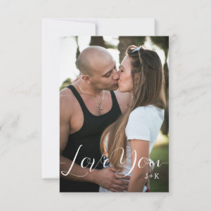 Love you, love couple thank you card