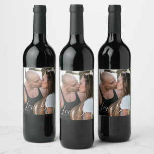 Love you, love couple wine label