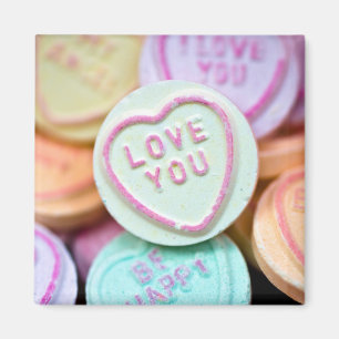 "Love you" Love heart sweets Magnet