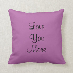 Love You, Love You More 16" Square Pillow Orchid