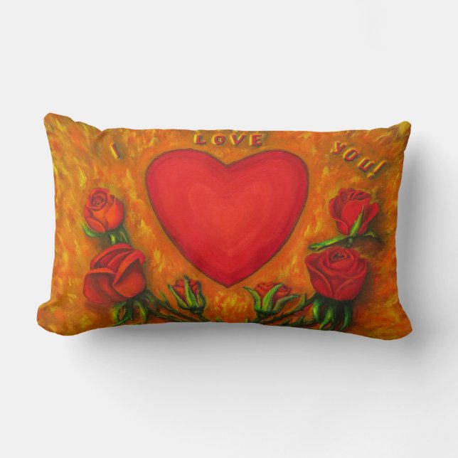 Love you lumbar cushion (Front)