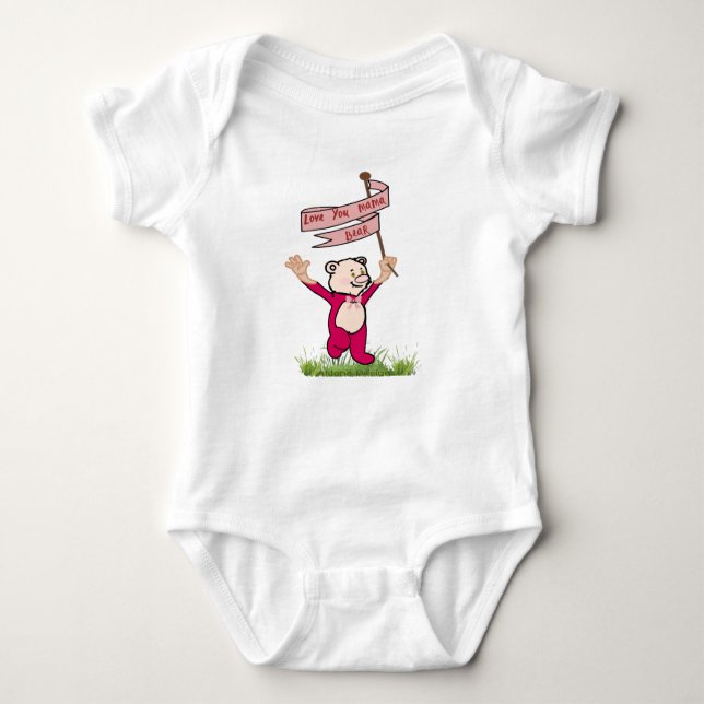 Love you Mama Bear Baby Bodysuit (Front)