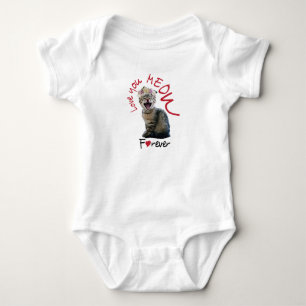 Love You MEOW forever Baby Bodysuit