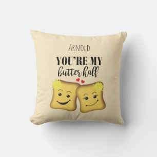 Love You Message You're My Better Half Fun Foodie Cushion