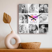 Love You Mimi 8 Photo Collage Bold Modern Graphic