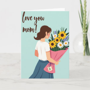 Love You Mom Floral Gift Card